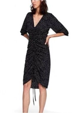 Zara | Dresses | New Zara Contrasting Faux Leather Dress Xs | Poshmark